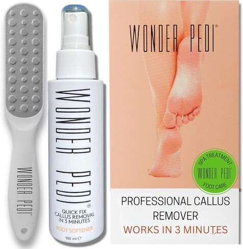 Callus Remover - Instant Exfoliating Peel Foot Spray - Feet Dead Skin Remover Cracked Heels Softener – Home Spa Pedicure Treatment - Works With any Foot File or Scrubber. Wonder Pedi in Kuwait