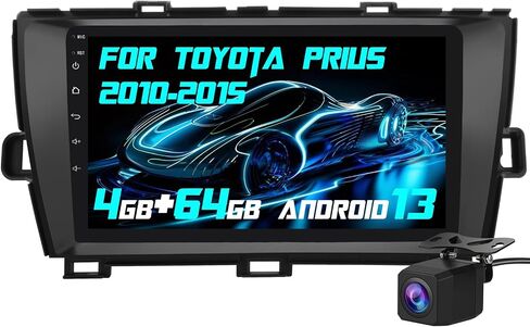 9 بوصة الراديو اللاسلكي Carplay Android Auto ل Toyota Prius 2010-2015 ، Android 13 Stereo مع كاميرا FM BT GPS SWC الاحتياطية (2+32 جيجابايت) in Kuwait