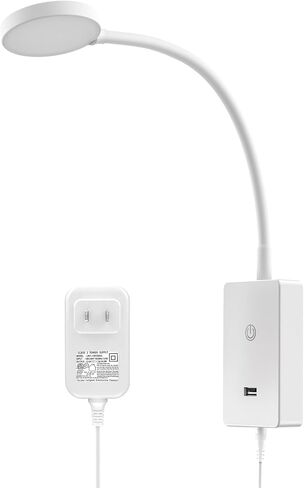 اللمس قابلاً للخلع جدارًا مثبتة على الحائط بجانب القراءة ، مصباح قراءة جدار LED مرن أسود للأسود في غرفة نوم ، إضاءة بيضاء بعرض 120 درجة ، مع منفذ إخراج USB 5V2A in Kuwait