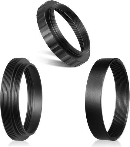 Astromania M48x0.75 (2 "مرشح) أنثى إلى M42*0.75 T / T2 محول تلسكوب الذكور - حزمة مع - M48x0.75 ذكر / m42x1 أنثى إلى M42x0.75 ذكر in Saudi Arabia