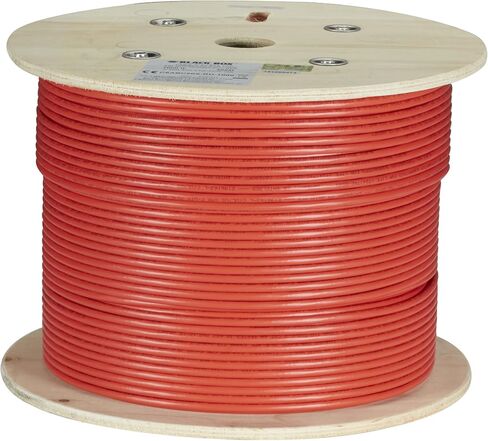 Black Box Cat6a الكابل الأكبر تقطعت بهم السبل UTP 650MHz CM PVC POE Red 1000ft in Saudi Arabia