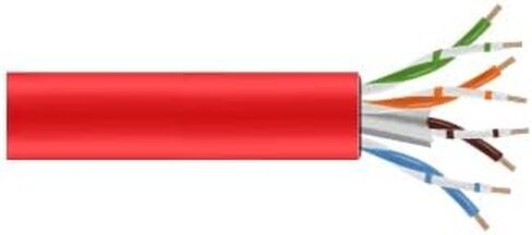 Black Box Cat6a الكابل الأكبر تقطعت بهم السبل UTP 650MHz CM PVC POE Red 1000ft in Saudi Arabia