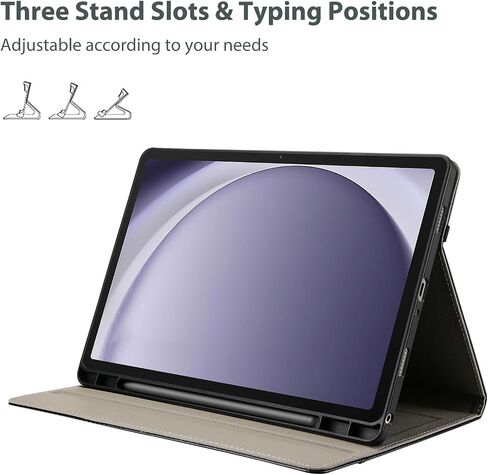 ProCase for Galaxy Tab A9 Plus 11 Int 2023 (Model: SM-X210/SM-X215/SM-X216/SM-X218) ؛ Premium Pu Leather Folio Business Stand Cover مع حزام يدوي ؛ حامل القلم الرصاص الجيب الأمامي -سوط in Saudi Arabia
