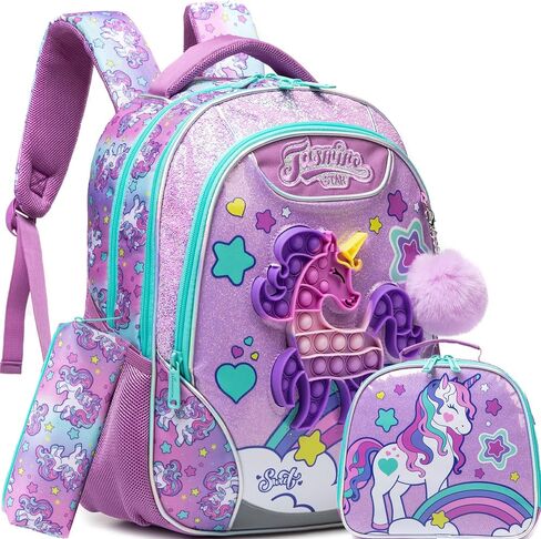 Backpack for Girls Elementary Preschool Kids Lunch Box for School in Kuwait