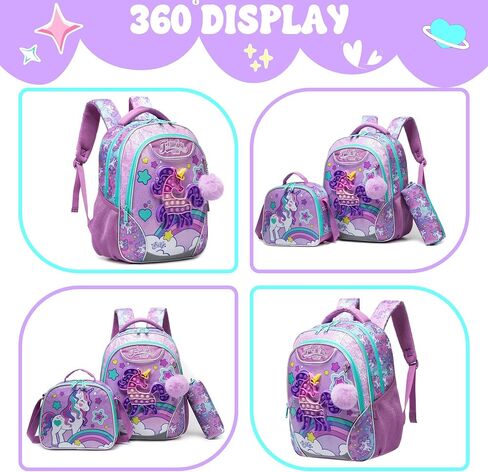Backpack for Girls Elementary Preschool Kids Lunch Box for School in Kuwait