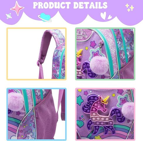 Backpack for Girls Elementary Preschool Kids Lunch Box for School in Kuwait