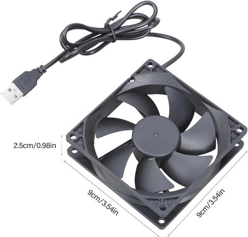 5V USB PC Router Fan 90mm تبريد التبريد بدون فرش بديل للتبريد المحمولة لجهاز التوجيه مودم HDTV Box Electronics Low Love Love Case Fan in Kuwait