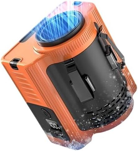 JSD N610Y مروحة معلقة بالخصر المحمولة مع بنك الطاقة 10000MAH ، ومستويات 5 سرعات ، والرياح الباردة ، وضوء LED-مروحة تبريد شخصية خالية من اليدين للأنشطة الخارجية in Kuwait