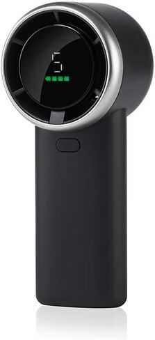 JSD N603 مروحة توربو محمولة - 5 سرعات ، مروحة مصغرة محمولة مع شاشة رقمية ، USB Type -C قابلة لإعادة الشحن ، خفيفة الوزن ، تبريد قوي للسفر الصيفي ، الأنشطة الخارجية (أبيض) in Kuwait