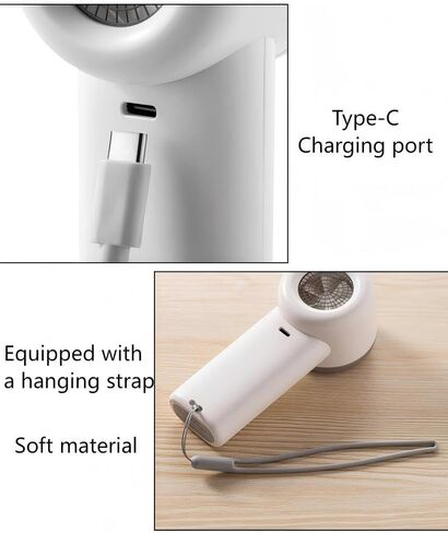 JSD N603 مروحة توربو محمولة - 5 سرعات ، مروحة مصغرة محمولة مع شاشة رقمية ، USB Type -C قابلة لإعادة الشحن ، خفيفة الوزن ، تبريد قوي للسفر الصيفي ، الأنشطة الخارجية (أبيض) in Kuwait