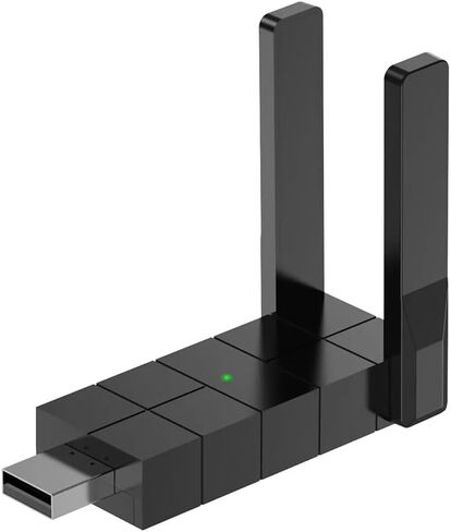 يدعم محول WiFi للكمبيوتر الشخصي لسطح المكتب ، المحول اللاسلكي على نطاق واسع 2.4 جيجا هرتز 400 ميجابت في الثانية و 5 جيجا هرتز 867 ميغابت في الثانية ، USB 2.0 ، هوائي مكسب ثنائي ثنائي ، ويندوز 10/11 ، التوصيل والتشغيل 1300 ميغابت في الثانية in Kuwait