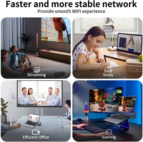 يدعم محول WiFi للكمبيوتر الشخصي لسطح المكتب ، المحول اللاسلكي على نطاق واسع 2.4 جيجا هرتز 400 ميجابت في الثانية و 5 جيجا هرتز 867 ميغابت في الثانية ، USB 2.0 ، هوائي مكسب ثنائي ثنائي ، ويندوز 10/11 ، التوصيل والتشغيل 1300 ميغابت في الثانية in Kuwait