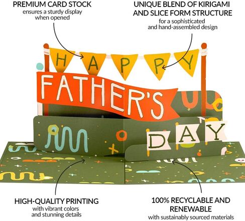 بطاقة Lovepop Girl Dad Father’s Day Pop-Up Card، مقاس 5 × 7"، بطاقة عيد الأب من الابنة، هدية لعيد الأب، بطاقة تهنئة فريدة مع مظروف in Kuwait