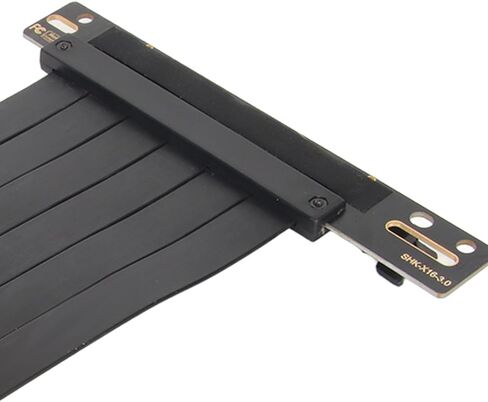PCIE 3.0 X16 High Speed Flexible Extender Riser Cable Card Extension Cord Adapter Riser Card, Right Angle Connector (20cm) in Kuwait