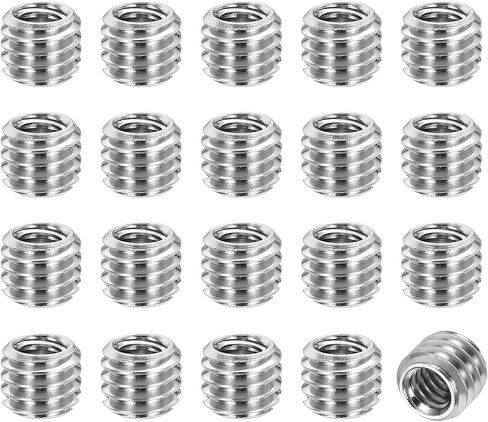 PATIKIL 20pcs 1/4" Female to 3/8" Male Thread Reducing Adapter Tripod Mount Screw Carbon Steel Adapter for Tripod Monopod of Camera Silver in Saudi Arabia