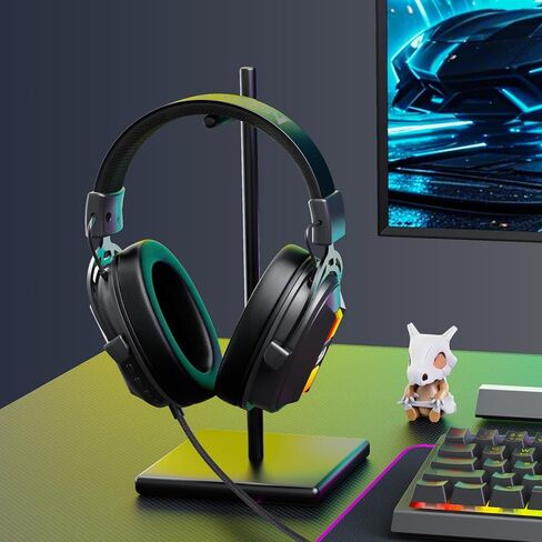 Redragon H375 سماعة ألعاب سلكية ، برامج تشغيل 53 مم 7.1 صوت محيطي ، ميكروفت إلغاء الضوضاء القابلة للفصل ، سماعة كمبيوتر USB مع RGB ، تصميم خفيف الوزن للكمبيوتر/الكمبيوتر المحمول/PS4 in Saudi Arabia