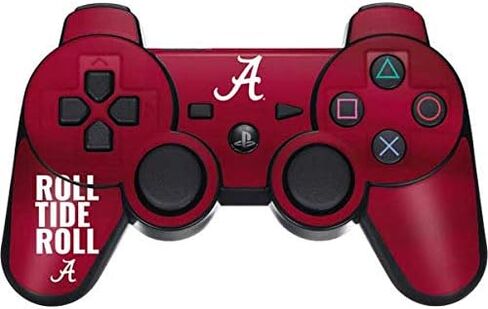 Skinit Decal Gaming Skin for PS3 Dual Shock Wireless Controller - Officially Licensed College Alabama Roll Tide Roll Design in Saudi Arabia