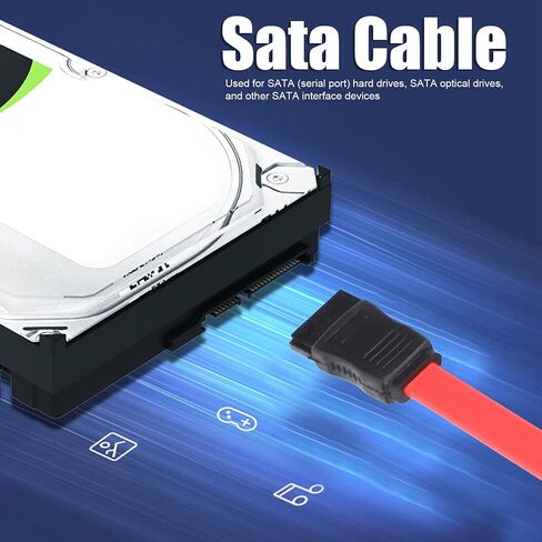 10pcs كابل SATA ، 7pin ذكور إلى كابل تمديد بيانات SSD ، استبدال كابل SATA لبيانات القرص الصلب الخارجي 19.7in in Kuwait