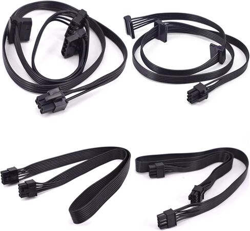 for ADATA XPG CORE Reactor 850w 650w PCIe 6Pin to IDE SATA GPU PCI-e 8Pin to 2 Port 6+2pin Power Supply Cable for Mining 18WAG(8Pin to Dual 8pin) in Saudi Arabia