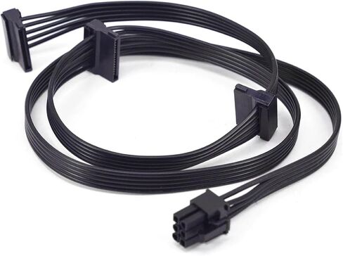 for ADATA XPG CORE Reactor 850w 650w PCIe 6Pin to IDE SATA GPU PCI-e 8Pin to 2 Port 6+2pin Power Supply Cable for Mining 18WAG(8Pin to Dual 8pin) in Saudi Arabia