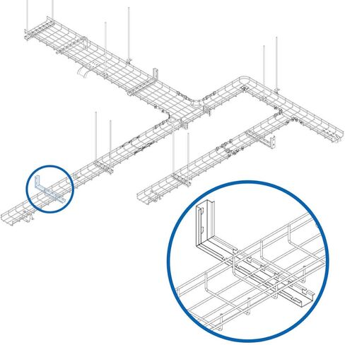 Tripp Lite Wall L Bracket, L Shaped Bracket for 150 mm and 300 mm Wire Mesh Cable Trays (SRWBWALLBRKT) in Kuwait