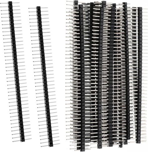 20pcs ذكر رأس دبوس رأس 2.54 مم 40 رؤوس انفصال 0.1 بوصة شريط رأس منفصل لركوب ثنائي الفينيل متعدد الكلور لوحة الدائرة الإلكترونية لوحة الخبز in Kuwait