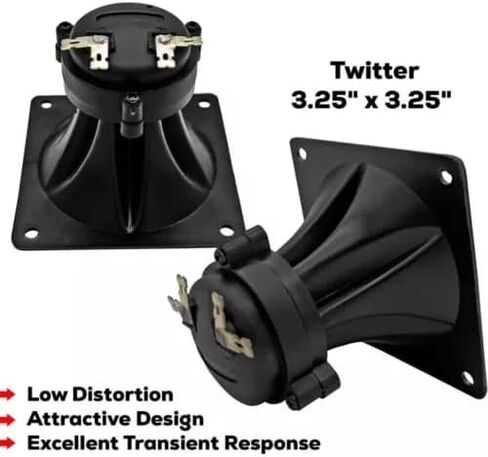 4 Pack 3.25" inch Flush Mount Square Super Horn Tweeter Speakers 3.25" x 3.25" Car Home Audio in Saudi Arabia