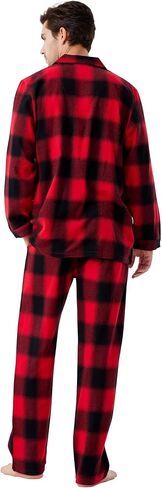 kolipajam Men's 100% Cotton Flannel Pajama Set Yarn Dyed Cozy Bottom with Pockets Drawstring waistband Winter PJs for Men in Saudi Arabia