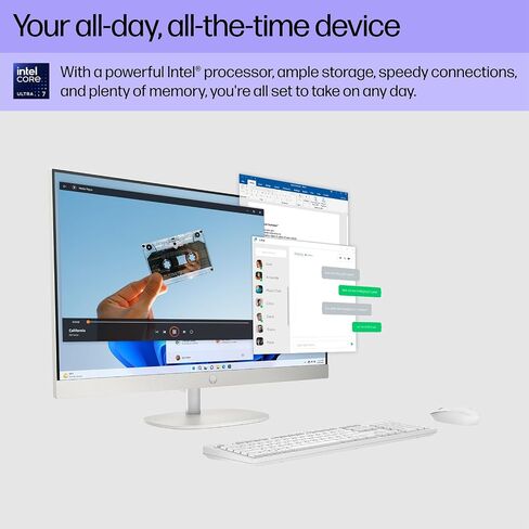 HP 27 بوصة جهاز سطح المكتب 27 بوصة-Intel 12-Cores Ultra 7-155U • 64GB DDR5 RAM ، 2TB SSD • عرض الشاشة التي تعمل باللمس FHD • Intel UHD Graphics • Windows 11 Pro • KB & Mouse • Wi-Fi 6 • HDMI in Kuwait