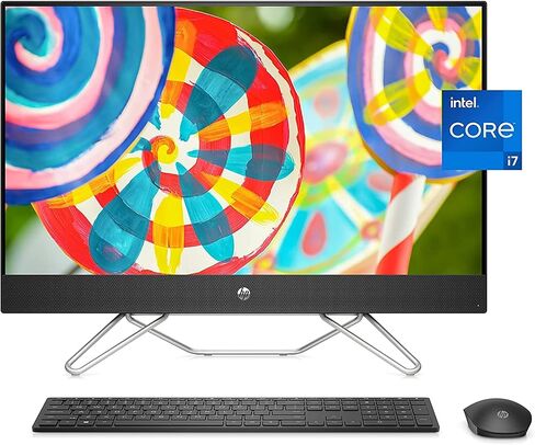 HP All-in-One Business All-in-One Desktop 2022 27" FHD 1920x1080 Intel Core i7-1255U 10-Core Intel Iris Xe Graphics, 16GB DDR4 2TB SSD +1TB HDD, Wi-Fi Bluetooth 5.2 Windows 11 Pro RJ-45 Black in Saudi Arabia