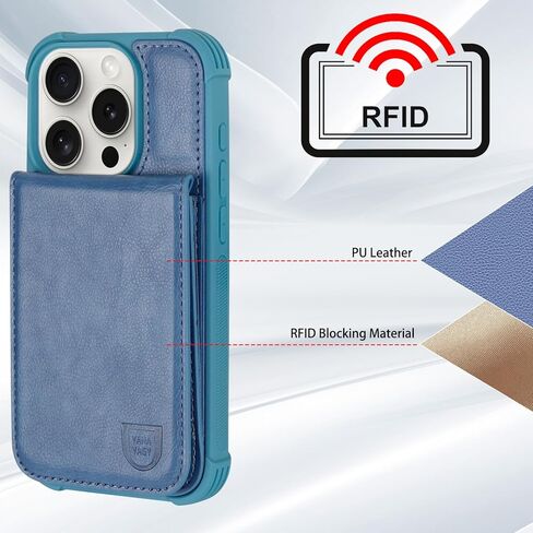 Fanavagy متوافق مع iPhone 15 Plus/14 Plus Wallet مع حامل بطاقة حظر RFID ، وغطاء هاتف Clasp Clasp Magnetic Pu لتركيب السيارة مع واقي كاميرا الشاشة ، Press in Kuwait