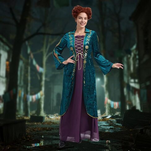 أزياء الأخوات وينيفريد ساندرسون ، أزياء النساء الخزعبلات ، أزياء الساحرة التأثيرية ، أزياء الهالوين in Kuwait