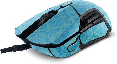 MightySkins Skin Compatible with SteelSeries Rival 5 Gaming Mouse - Blue Vintage | Protective, Durable, and Unique Vinyl Decal wrap Cover | Easy to Apply, Remove, and Change Styles | Made in The USA in Saudi Arabia