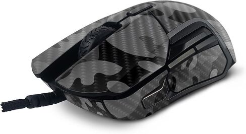 MightySkins Carbon Fiber Skin Compatible with SteelSeries Rival 5 Gaming Mouse - Black Camo | Protective, Durable Textured Carbon Fiber Finish | Easy to Apply and Change Styles | Made in The USA in Saudi Arabia