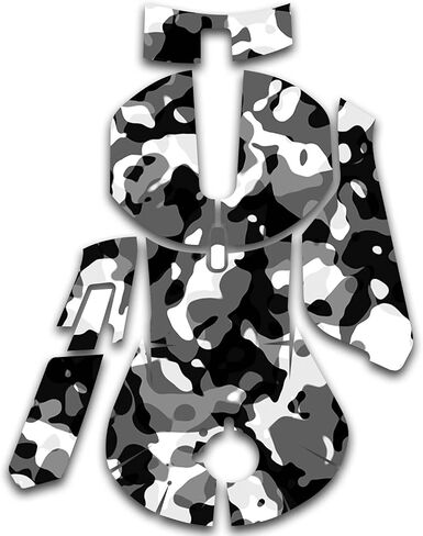 MightySkins Skin Compatible with SteelSeries Rival 5 Gaming Mouse - Black Modern Camo | Protective, Durable, and Unique Vinyl Decal wrap Cover | Easy to Apply and Change Styles | Made in The USA in Saudi Arabia