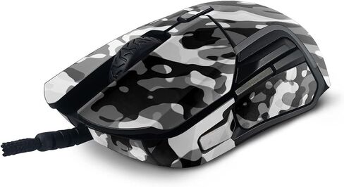 MightySkins Skin Compatible with SteelSeries Rival 5 Gaming Mouse - Black Modern Camo | Protective, Durable, and Unique Vinyl Decal wrap Cover | Easy to Apply and Change Styles | Made in The USA in Saudi Arabia