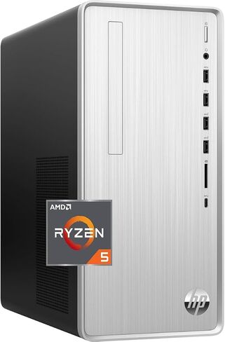 HP Pavilion Desktop - AMD Ryzen™ 5 5600G (6-core) Processor 12GB DDR4-3200MHz SDRAM 1TB 7200RPM SATA Hard Drive + 256GB PCIe® NVMe™ M.2 Solid State Drive Microsoft® Windows 11 Home Model TP01-2137c in Saudi Arabia