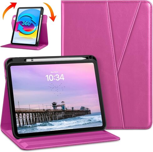 DTTO Detating Case لـ iPad (A16) الجيل الحادي عشر 11 بوصة 2025 ، جيل iPad العاشر 10.9 بوصة 2022 ، و 360 درجة من الورقة الجلدية الممتازة مع حامل قلم رصاص ، أزرق بحري in Saudi Arabia