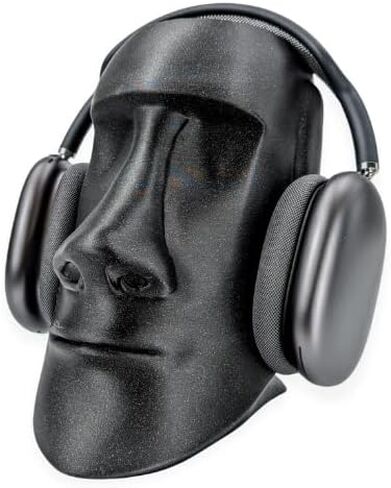 Moai Headphone Stand - Universal Headset Holder - Desk Accessory - Stands and Mounts for Desktop - Gaming Setup - Gamer Accessories (Galaxy Black) in Saudi Arabia
