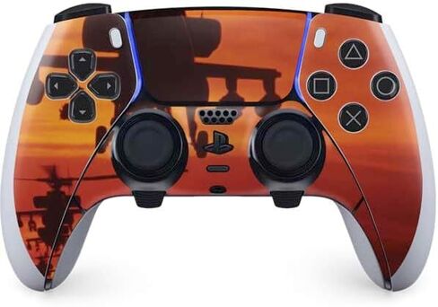 Skinit Decal Gaming Skin Compatible with PS5 DualSense Edge Pro Controller - Black and White Camo American Flag Design in Saudi Arabia