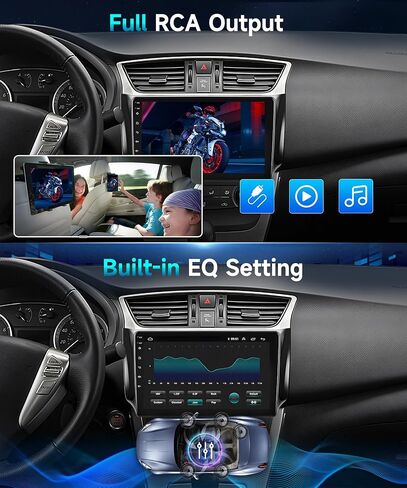 Hi-Fi Android Car Stero مع Carplay اللاسلكي Android Auto لنيسان Sentra Sylphy B17 2013 2014 2015 2015 2017 ، Podofo 10.1inch الشاشة اللمسة الشاشة اللمس مع GPS WiFi FM/RDS كاميرا احتياطية in Kuwait