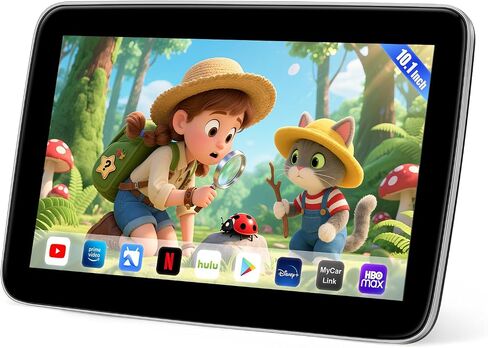 10.1inch Android Headrest Monitor Screen,Rear Seat Portable Car TV Supports WiFi Phone Mirroring Link HDMI Bluetooth USB SD Video Player in Saudi Arabia
