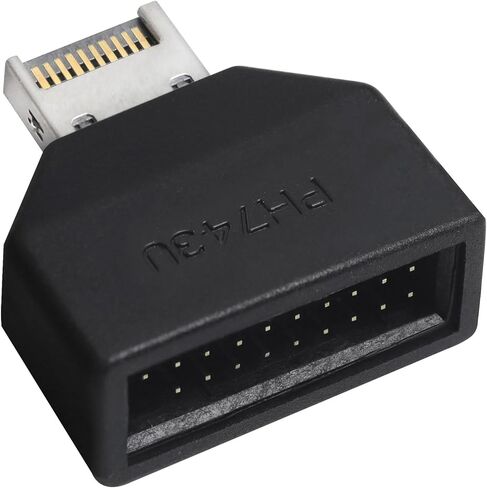 اللوحة الأم USB3.2 النوع E إلى 19pin 20pin من النوع E إلى بطاقة توسيع أمامية للوحة الأمامية للوحة الأمامية مع Case Black in Kuwait