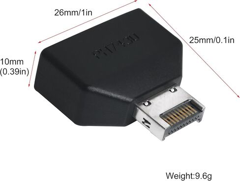 اللوحة الأم USB3.2 النوع E إلى 19pin 20pin من النوع E إلى بطاقة توسيع أمامية للوحة الأمامية للوحة الأمامية مع Case Black in Kuwait