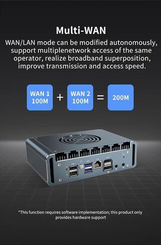 Micro Firewall Appliance, 6 i226-V 2.5Gbe LAN Ports, Fanless Mini PC Intel Core i7-1265U Twelve Core,2*DDR5 1*M.2 Support AES-NI Barebone Router PC VPN,HDMI DP USB3.0 NO RAM NO SSD in Kuwait