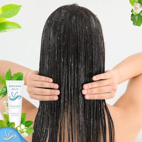 BERGMAN KELLY Travel Shampoo and Conditioner Set (1 fl oz, 100 Pieces, White Tea), Delight Your Guests with a Revitalizing and Refreshing Hotel Toiletries and Guest Hospitality in Bulk in Kuwait