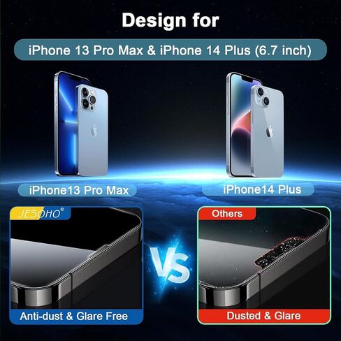 حامي الشاشة لـ iPhone 16 Pro Max Blue Light Block ، الزجاج المقاوم للعقار العسكري مع صينية تثبيت سهلة ، حساسة للمس ، صلابة 9H ، مضاد للقرعة ، 2 حزمة in Kuwait