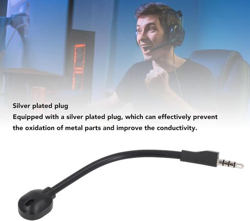 FOSA لـ Arctis 1 بديل ميكروفون مع مقبس 3.5 مم ، ميكروفون لإلغاء الضوضاء القابل للانفصال ، والتوصيل والتشغيل ، طفرة قابلة للتدوير لسماعات ألعاب الكمبيوتر الشخصي in Kuwait