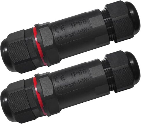 2 Pack Waterproof RJ45 Connector IP68 Cat6/Cat5E/Cat5 Coupler Shielded for Outdoor Ethernet LAN Cable Extender Female to Female in Saudi Arabia