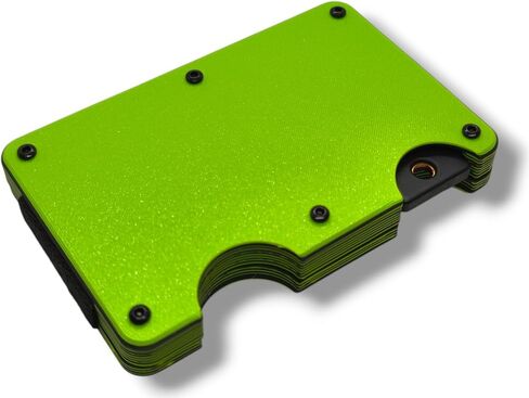 محفظة متوافقة مع Yubikey 5C NFC و USB-A/USB-C-حامل البطاقة النحيف مع حزام مرن-يحمل مفاتيح أمان وفواتير و 10 أوراق-التصميم البسيط المدمج (USB-C ، Olive Green) in Kuwait